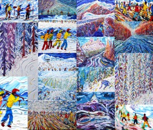Skiing Snowboarding Painting Exhibition 2015