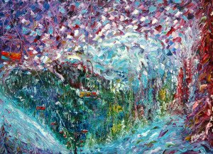 Verbier Ski Painting For Sale