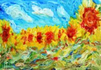 Sunflower Fields Oil Painting