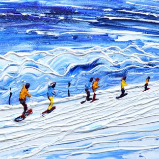 Tignes Val d'Isere Ski Painting Ski print