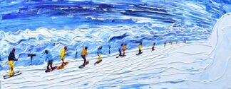 Tignes Val d'Isere Ski Painting Ski print