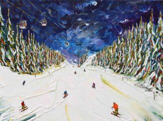 Courchevel Ski Poster Ski Painting