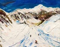 Courchevel 1850 and la Tania Ski Painting