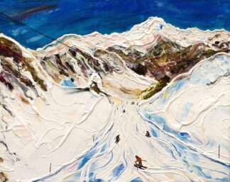 Saulire Courchevel Ski Painting