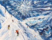 Ski Painting  Toviere, Val d'Isere and Tignes
