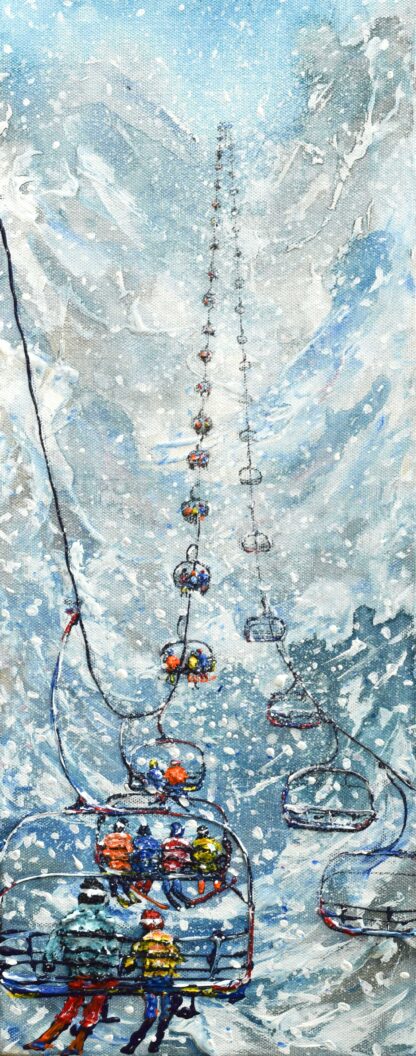 Tignes Val d'isere Ski Lift vintage ski poster