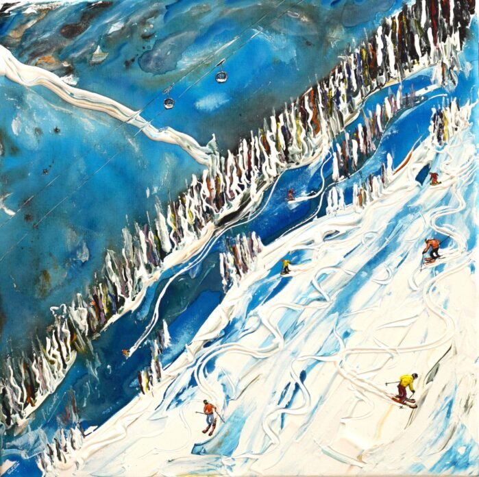 Val d Isere Tignes Ski Art Painting