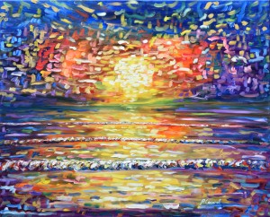 Large Sunset Painting For Sale