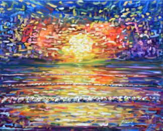 Large Sunset Painting Print For Sale