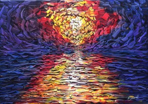 sunset oil painting for sale