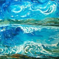 Big Surf at Croyde Painting for sale