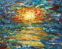 Beautiful Sunset Oil Painting For Sale