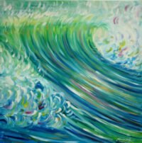 Croyde Bay Surf Wave painting for sale