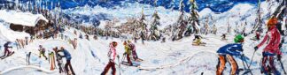 Verbier Ski Art Painting