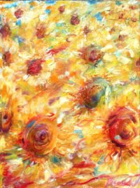 Sunflowers in the Sun Oil Painting