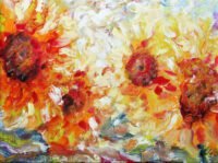 Impressionist Sunflowers Oil Painting 
