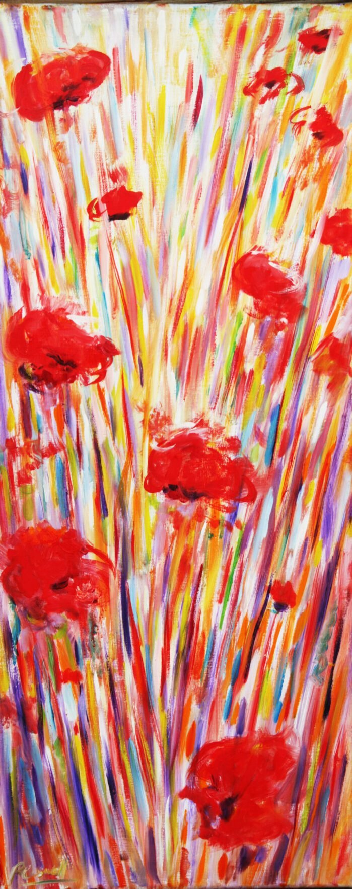 Poppies Painting in Corn Fields - Image 1