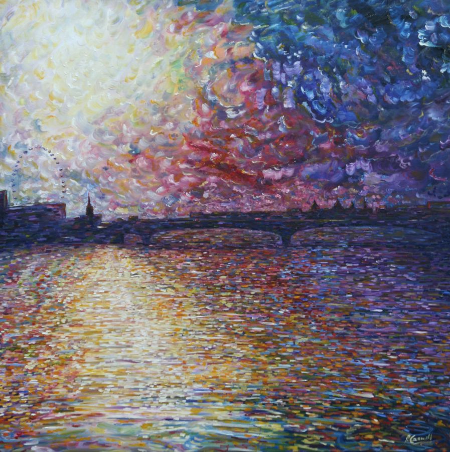 London River Thames Painting For Sale