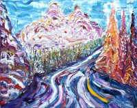 Meribel Skiing painting for sale