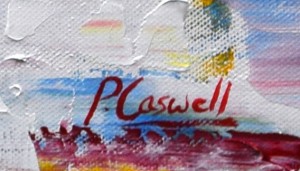 p caswell signature on a painting