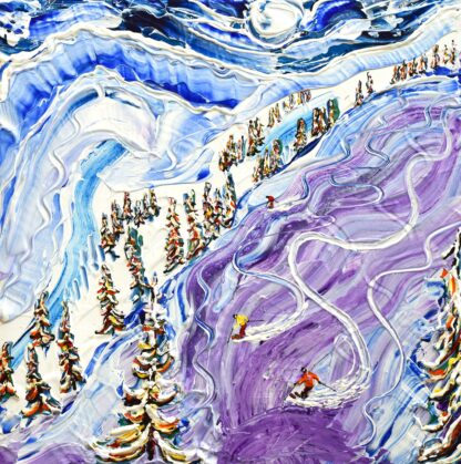 Les Arcs Off Piste Ski Poster and Ski Painting