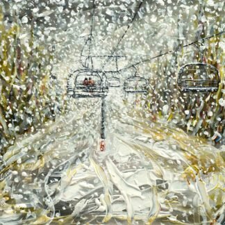 Morzine and Avoriaz Ski Painting and Ski Poster