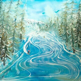 St Moritz Ski Painting Ski Poster