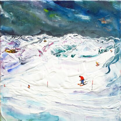 Davos Klosters Skiing Painting