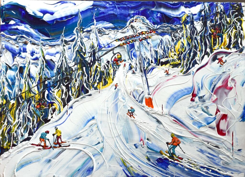 Les Arcs La Plagne Si Art Paintings and Ski Prints