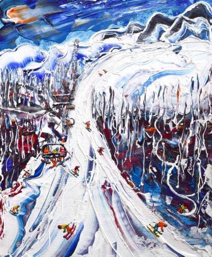 Ski Art Painting at Les Arcs