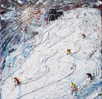 Weissfluhgipfel 2844m Cable Car Summit Painting Davos Klosters