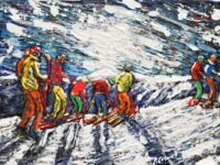 Val d'Isere Ski Art Painting