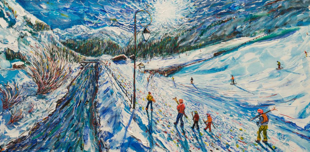 Val d'Isere Ski Painting