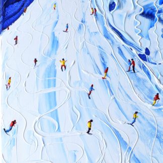 Winter vintage ski print Tignes Val d'Isere