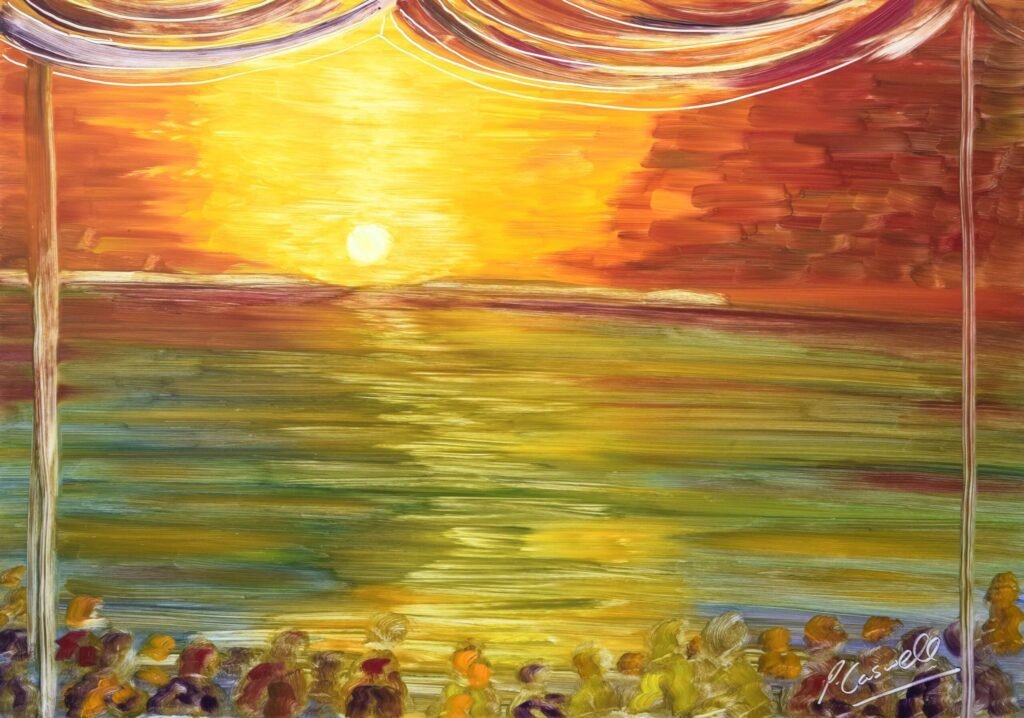 Cafe Del Mar Sunset Ibiza Spain Sunset Paintings
