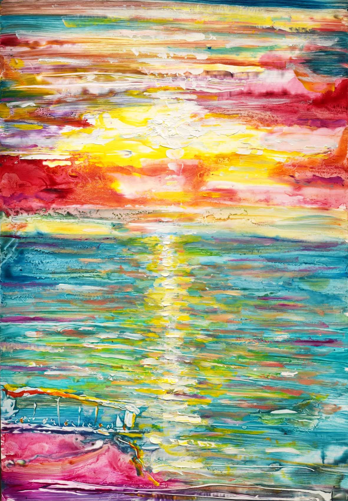 Ibiza sunset painting cafe del mar cafe mambo san antonio art