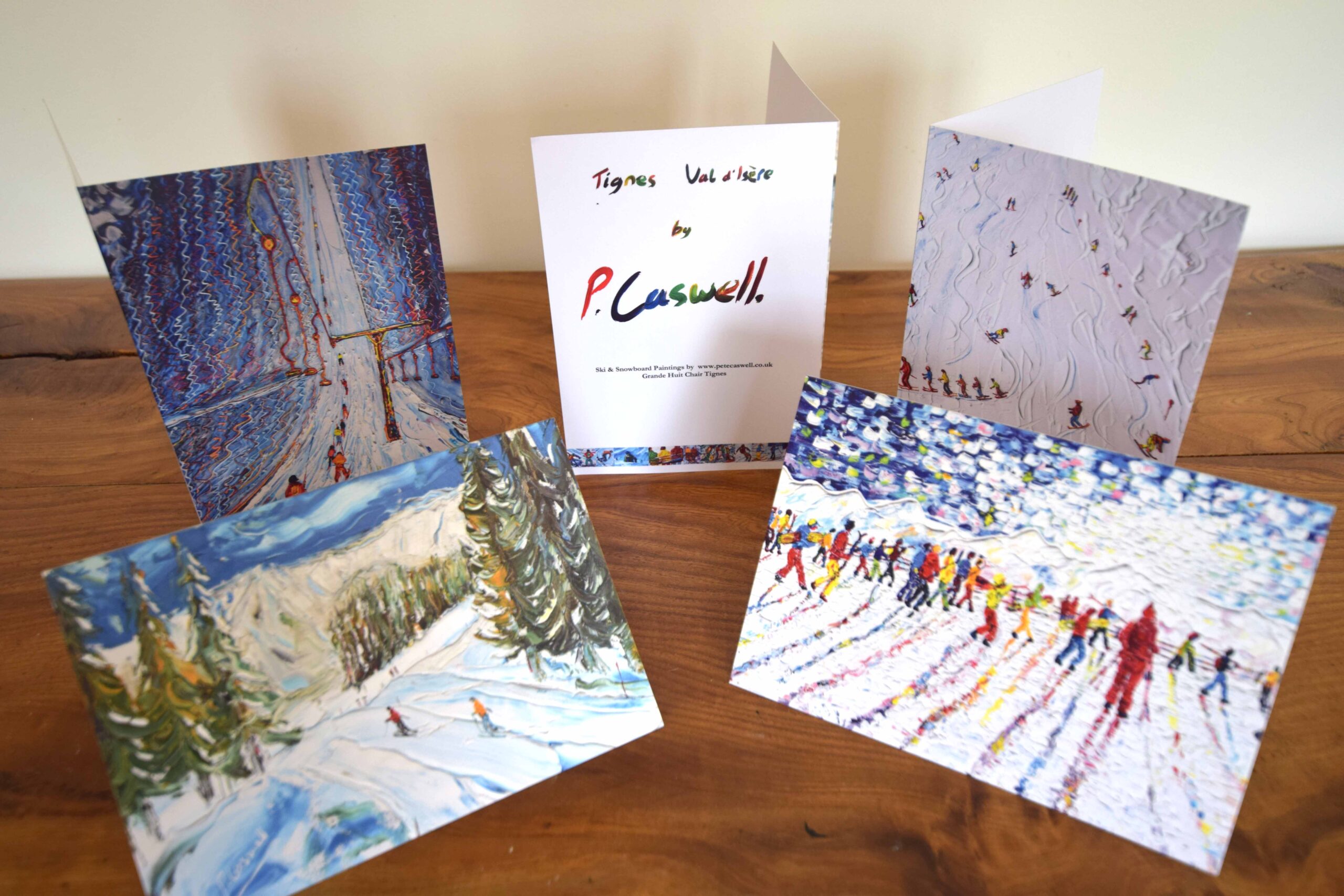 Skiing and Snowboarding Greeting Cards