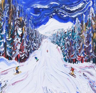 morzine ski painting ski print