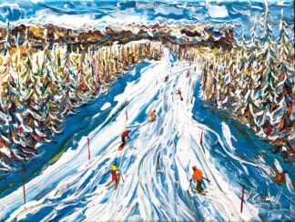 Megeve Ski Painting