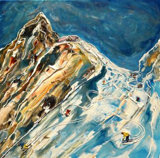 Cervinia Zematt Matterhorn Ski Painting