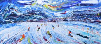 Verbier ski paintings
