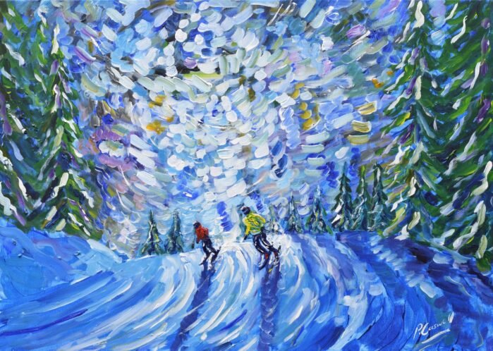 Les Gets Pistes Painting
