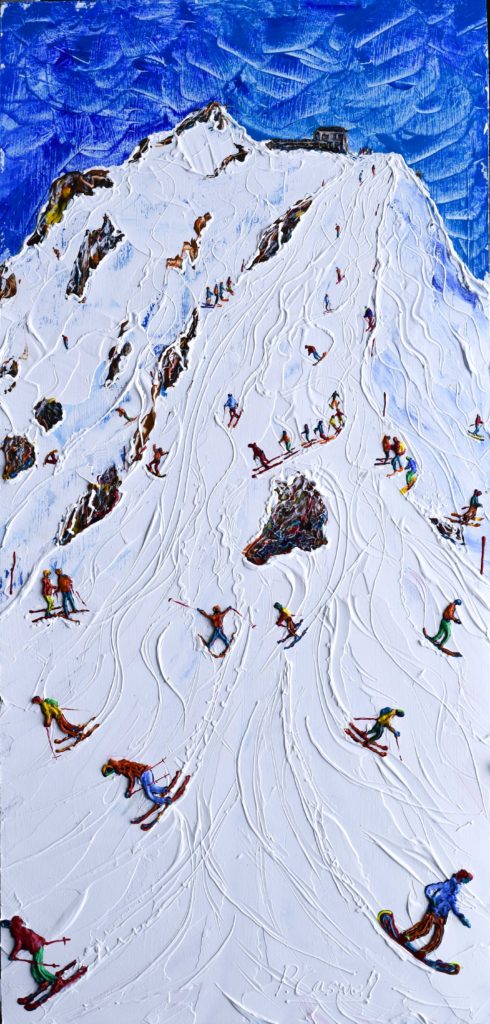 Three Valleys Skiing Painting