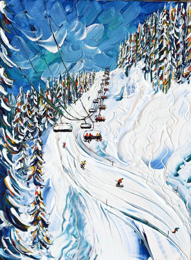 Morzine Les Gets Ski Painting