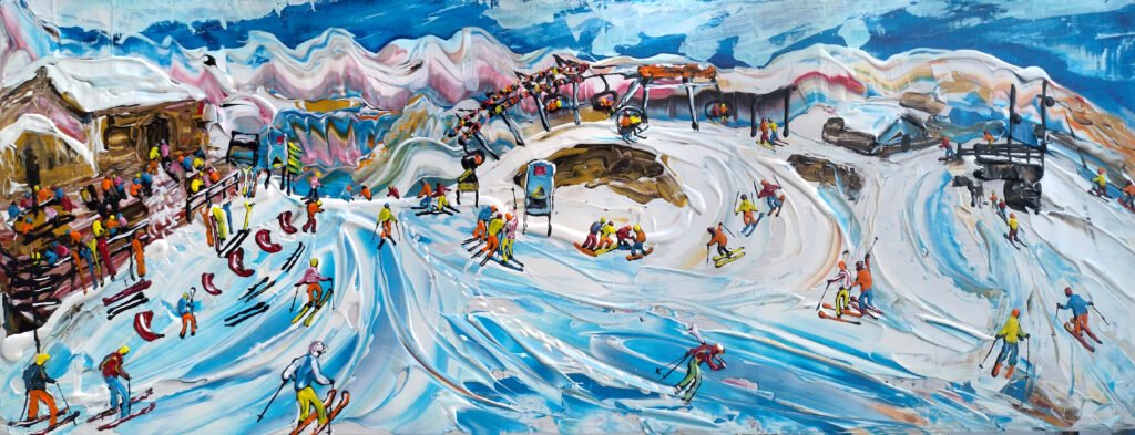 Portes Du Soleil Ski Art Paintings