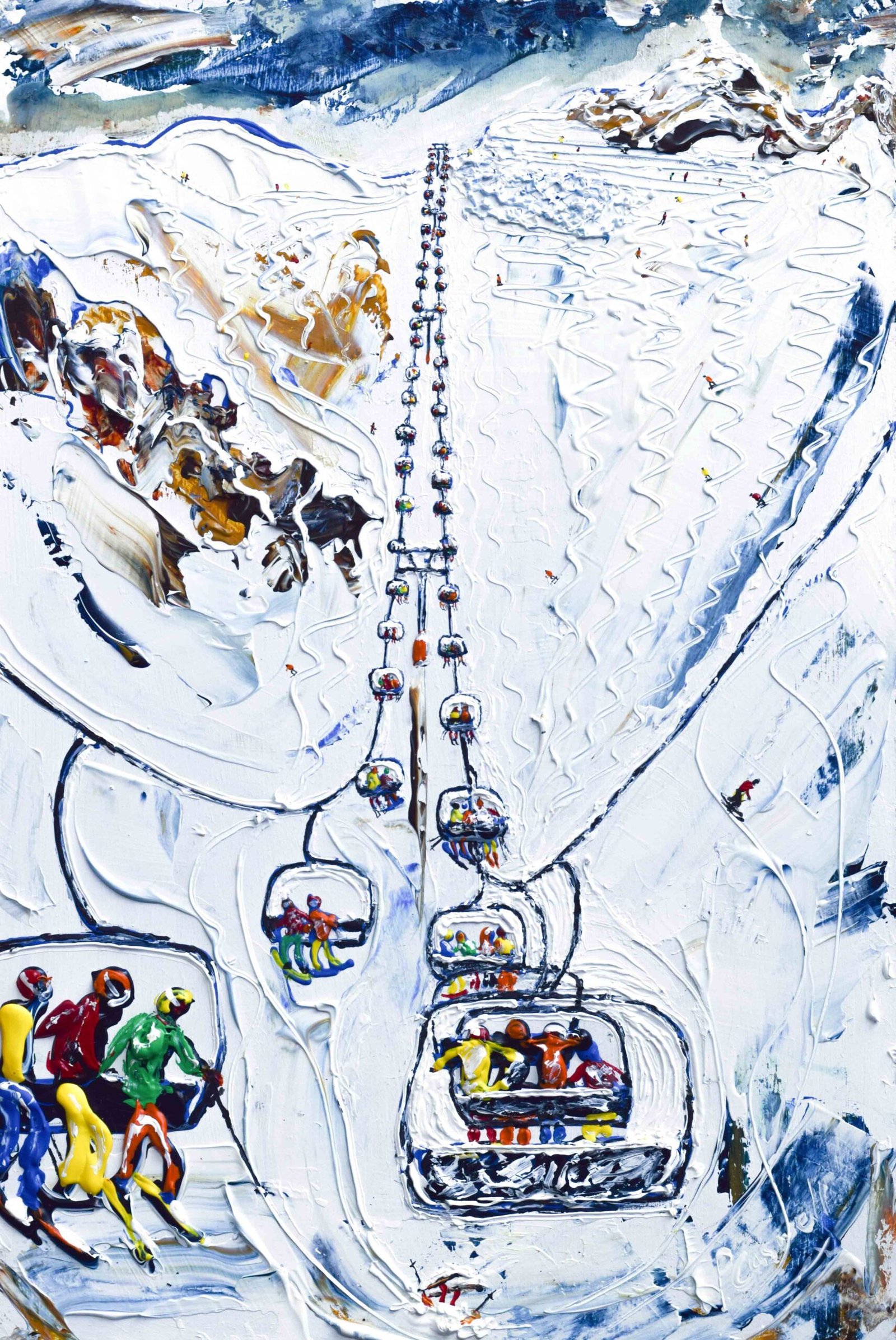 Morzine Avoriaz Portes Du Soleil Swiss Wall Ski Painting