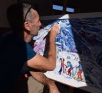 Ski Paintings and Ski Prints by Pete Caswell