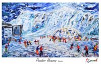 Vintage Ski Poster of Verbier Switzerland