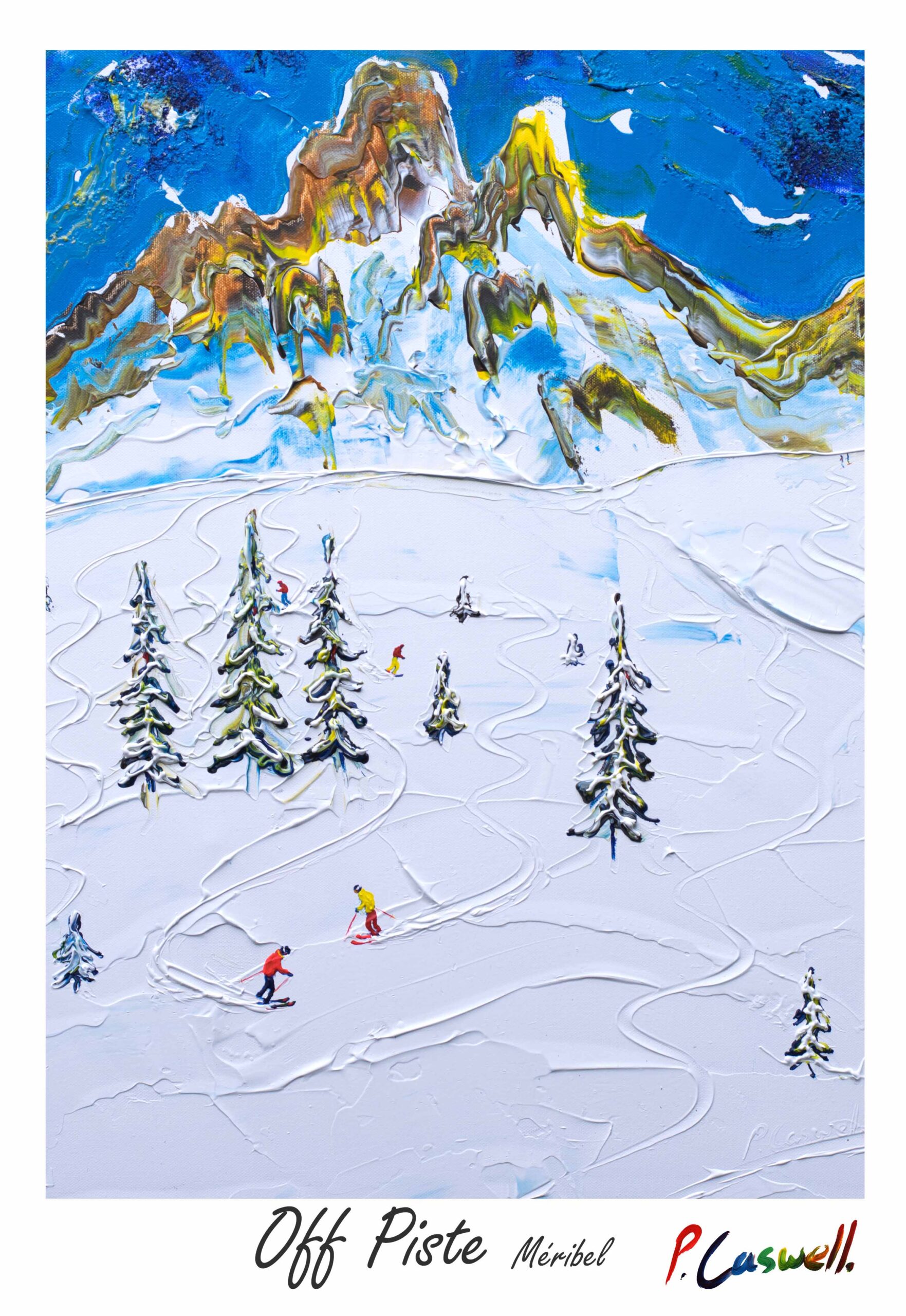 Vintage Ski Poster Meribel French Alps