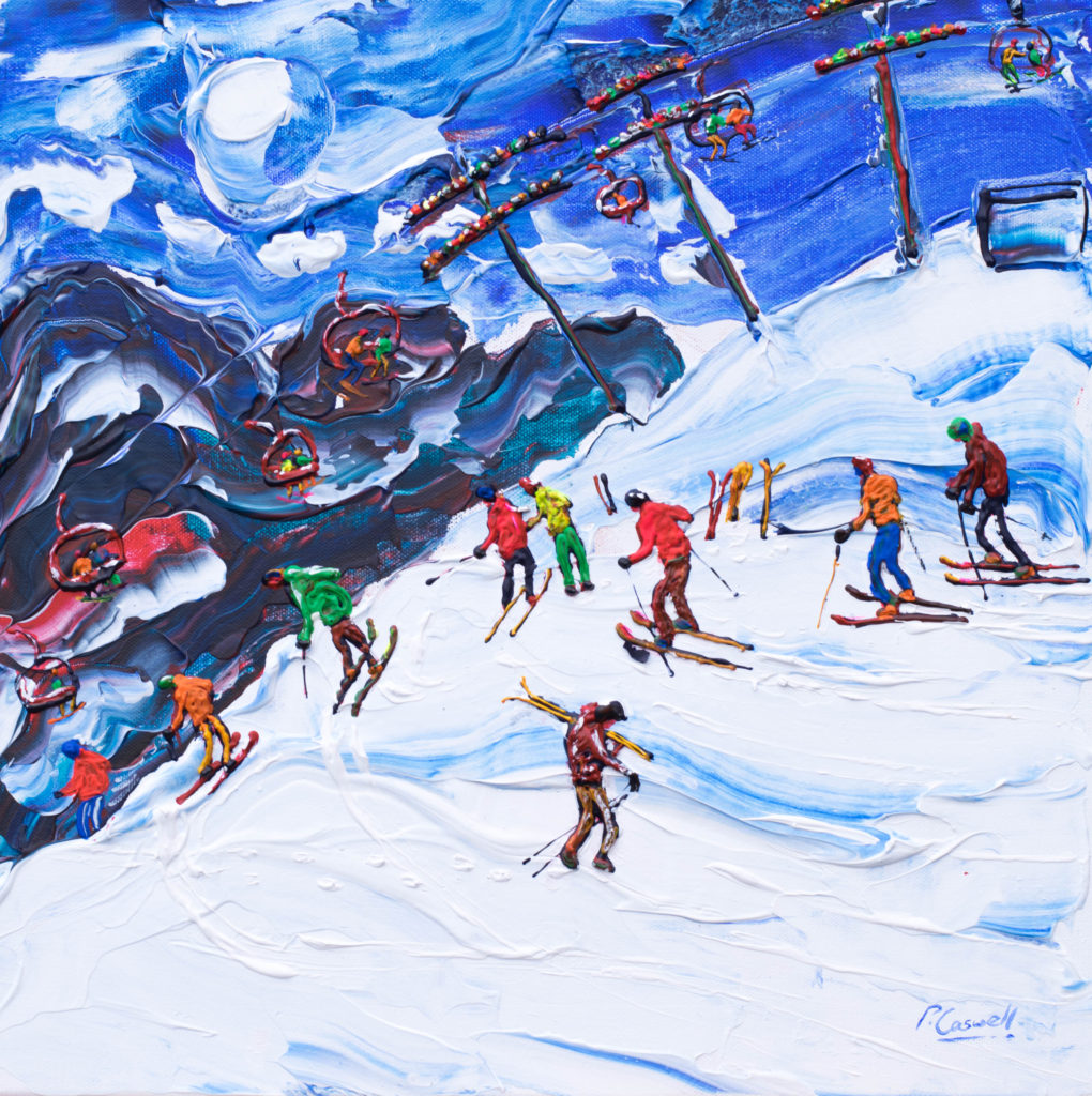 Swiss Wall Avoriaz Morzine ski painting and ski prints